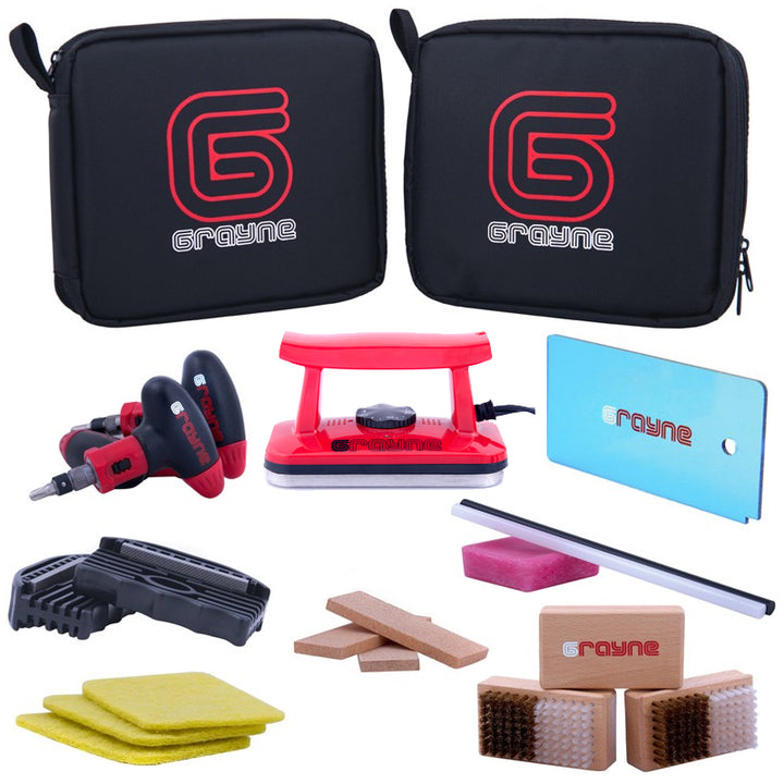 Grayne Ski and Snowboard Tuning Kit w/Waxing Iron