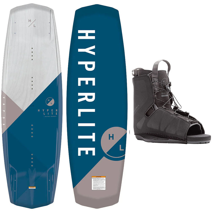 Hyperlite Vapor Wakeboard, Frequency Bindings - Men's Complete Wakeboard Package