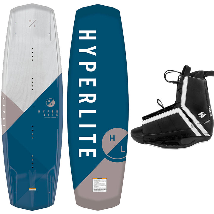 Hyperlite Vapor Wakeboard, Agent Bindings - Men's Complete Wakeboard Package